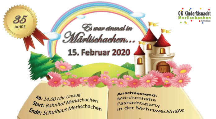 Kinderfasnacht mit Umzug und Kinderball – Motto: „Es war einmal in Märlischachen“