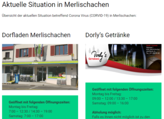 Aktuelle Situation in Merlischachen