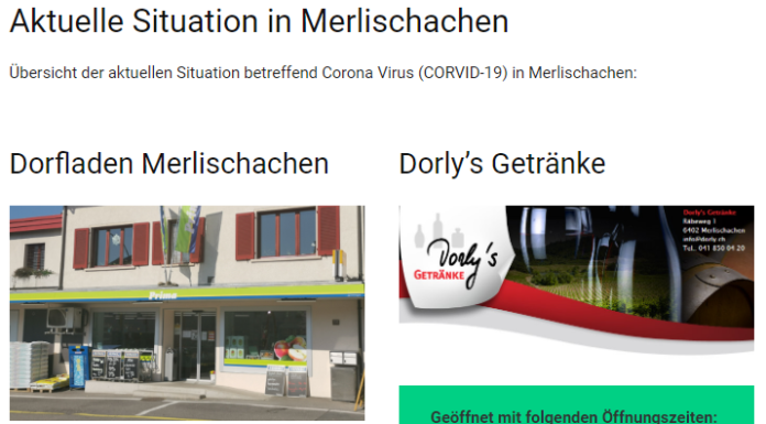 Aktuelle Situation in Merlischachen