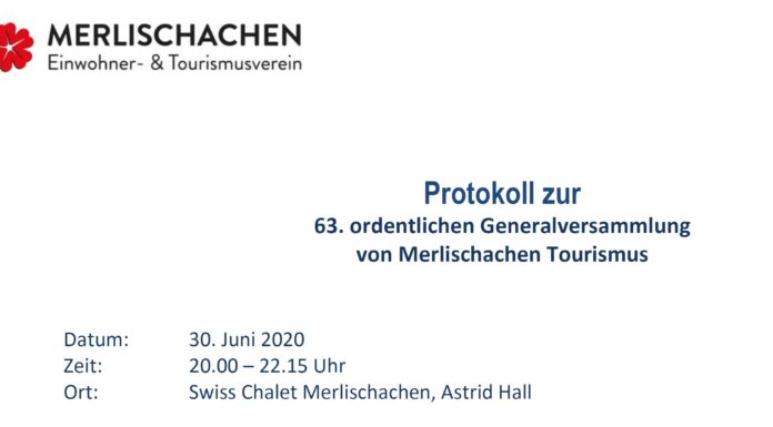 Einladung zur Generalversammlung von MERLISCHACHEN Einwohner- & Tourismusverein