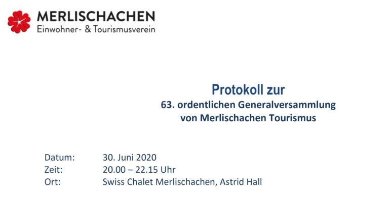 Merlischachen Einwohner- & Tourismusverein: GV Protokoll online