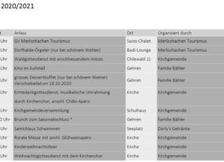 Saisonprogramm 2020/2021