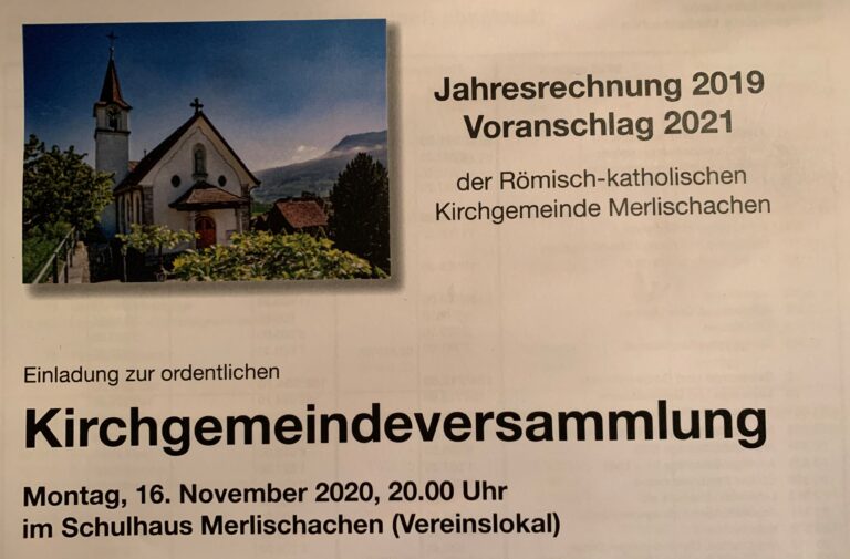 Kirchgemeindeversammlung 2020