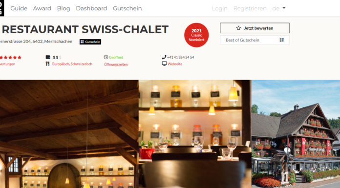 Swiss-Chalet für Best of Swiss Gastro 2021 nominiert