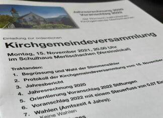 Kirchgemeindeversammlung am Montag 11.11.24
