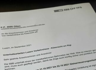 SBB Unterhaltsarbeiten Luzern Verkehrshaus – Küssnacht am Rigi