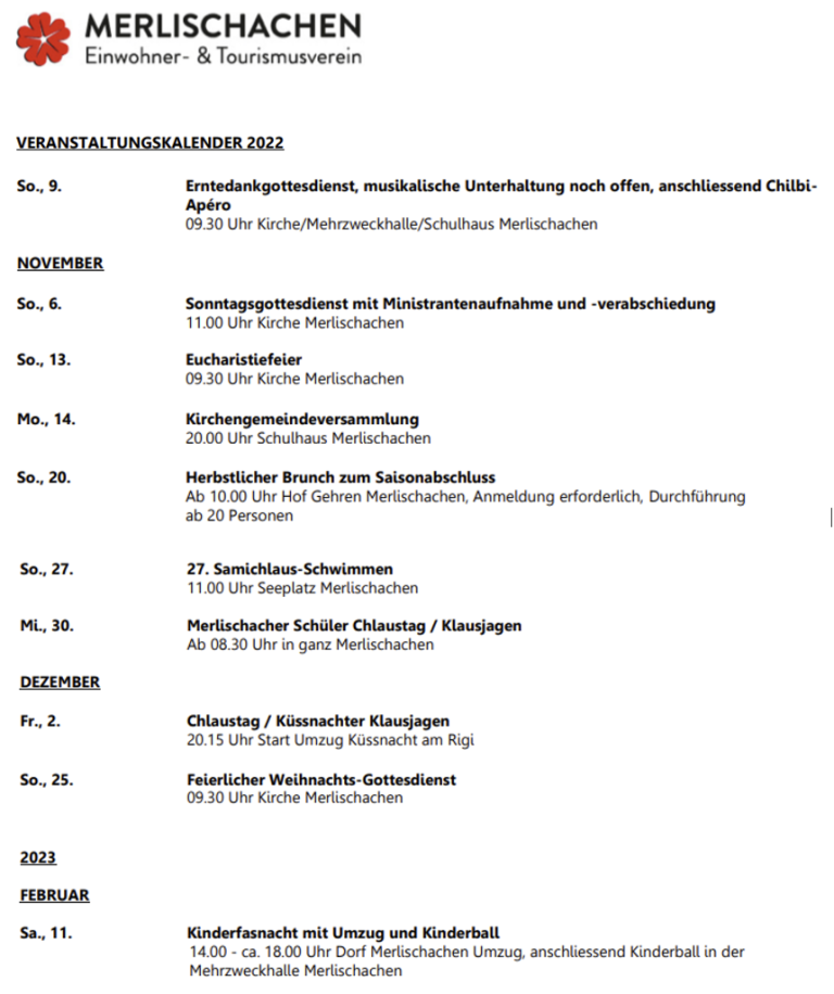 Saisonprogramm 2022
