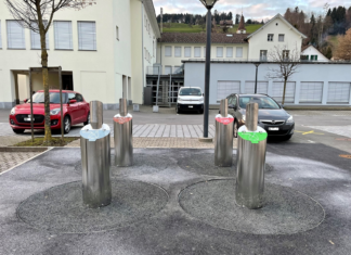 Neue Unterflursammelstelle beim Schulhaus Merlischachen fertig umgebaut