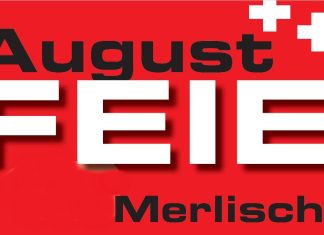 1. August Feier 2014 mit Seeüberquerung von Greppen nach Merlischachen (1.8 km)