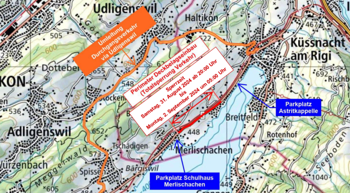 Endlos-Baustelle: Strecke Küssnacht–Merlischachen wird kommendes Wochenende komplett gesperrt