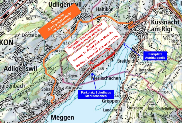 Endlos-Baustelle: Strecke Küssnacht–Merlischachen wird kommendes Wochenende komplett gesperrt