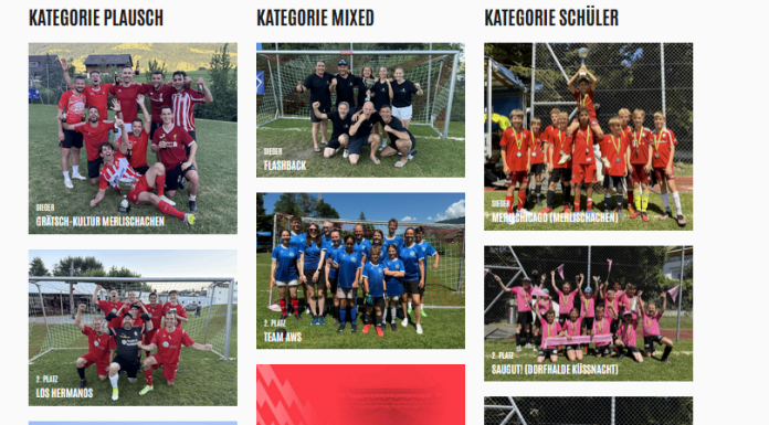 Turnier-Resultate & Impressionen vom 45. Hüsliclub Dorfturnier Merlischachen