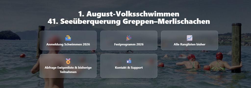 Schwimmen API für Seeüberquerung Greppen Merlischachen
